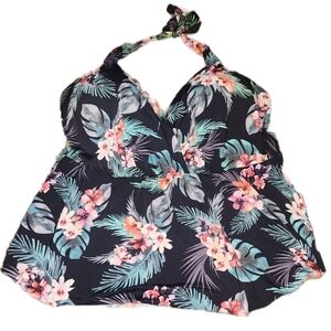 W Swim Women's Size 3X Halter Tie Tankini Top